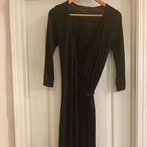 French Connection 3/4 sleeve Black wrap Dress